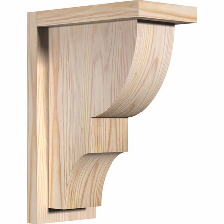 Ekena Millwork Ridgewood Smooth Corbel w/Backplate, Douglas Fir, 5 1/2"W x 10"D x 14"H COR06X10X14RID01SDF